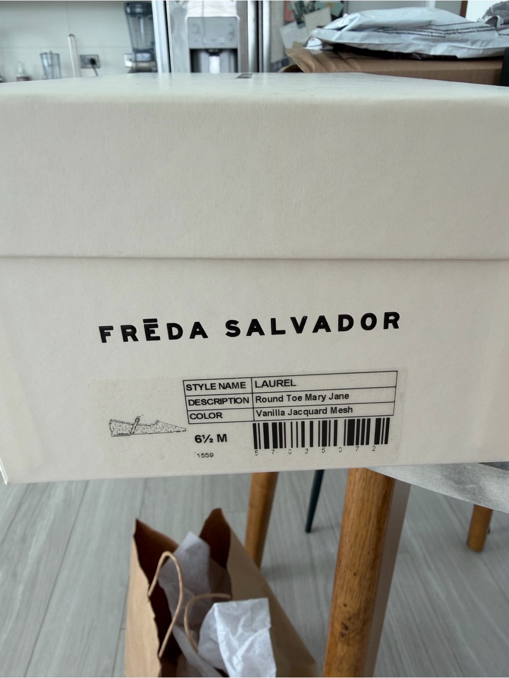 Freda Salvador Nude Lace Mary Jane Ballet Flat - Picture 8 of 8